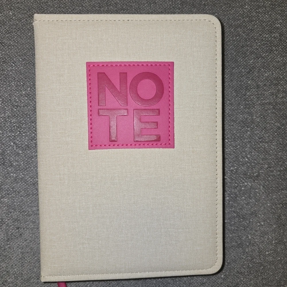 Love Notes Cream Binder with Pink Accent